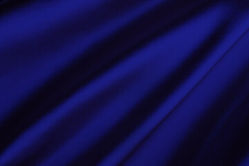 シルクのドレープ　青