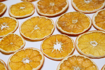 Dried fruit on colored background. Pattern of a fruit frips. Healthy eating