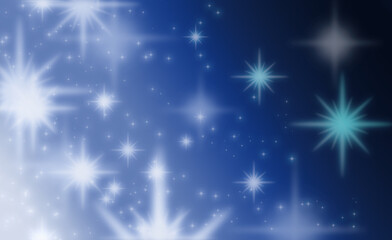 Shining stars on a blue background. Abstract backgrounds .