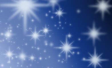 Fototapeta na wymiar Shining stars on a blue background. Abstract backgrounds .
