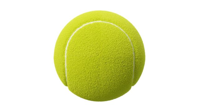 Tennis ball on white background.
Loop able 3d animation for background.
