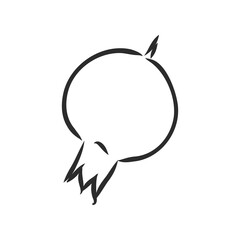 Vector sketch of tropical pomegranate fruit. Round outlines of ripe Garnet isolated on a white background, stock illustration on a horticultural theme. garnet, vector sketch on a white background