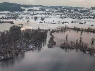 &Uuml;berschwemmung am Hallwilersee