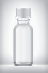 Pharmaceutical bottle on background. 