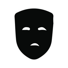 theater mask vector icon