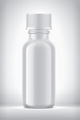 Pharmaceutical bottle on background. 