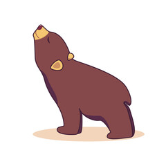 Teddy bear vector illustration design. Smile Teddy bear isolated. Teddy bear icon brown