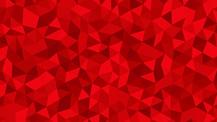 Obraz premium Geometric modern design. Red mosaic background. Geometric triangle, mosaic, abstract background. Mosaic texture. Vector illustration