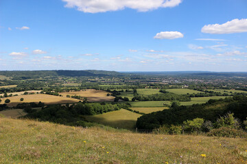 Fototapeta na wymiar Countryside surrounding Butser Hill in Hampshire, England