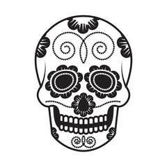 Mexican Circular Skill Calaveras Pattern 