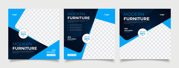 Furniture social media post templates 