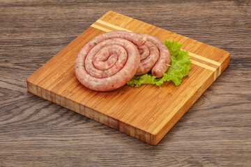 Raw sausage ring for grill