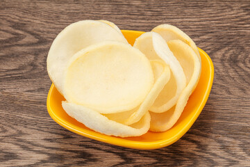 Asian cusine - homemade prawn chips