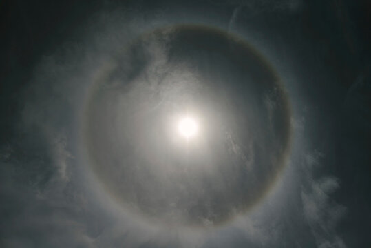 Low angle view of sundog
