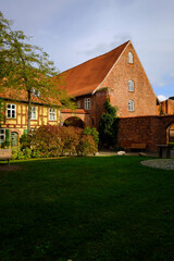 ehemaliges jüdisches Viertel am Sankt-Johanniskloster in der Weltkulturerbe- und Hansestadt Stralsund, Mecklenburg-Vorpommern, Deutschland