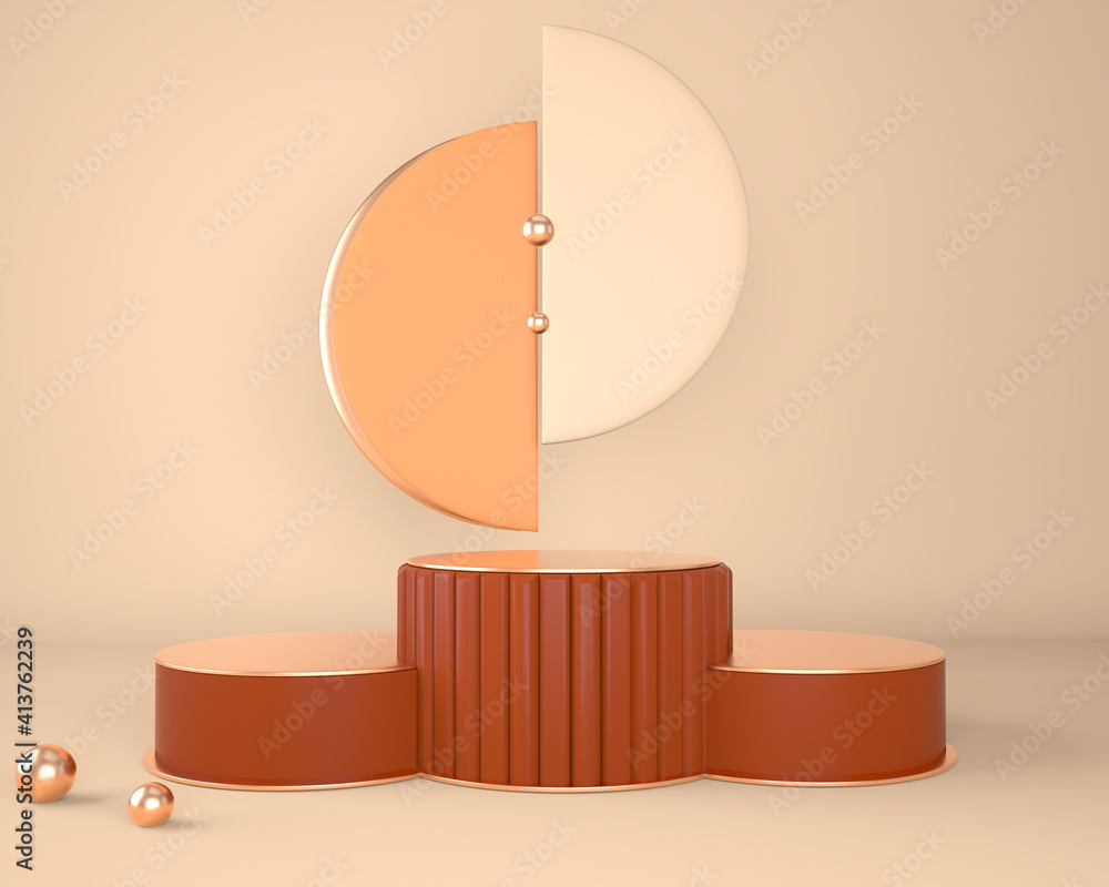 Poster abstract geometric shapes of product display with minimal and modern concepts, pedestal, podium, sta