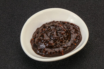 Black Pepper sauce in the bowl
