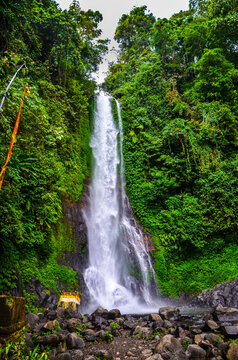 The view of the GitGit waterfall in Bali, Indonesia