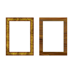 Vintage antique gold beautiful rectangular frames. Set of squared golden vintage wooden frame for your design. Vintage cover. Place for text. Template vector illustration.
