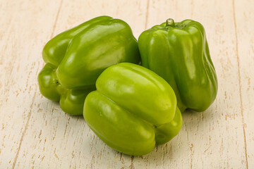 Obraz na płótnie Canvas Green sweet bell pepper heap