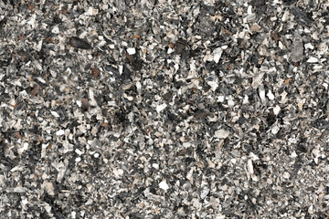 Gray ash from cigarettes texture background. cinder texture. ashes from the wood from the fireplace