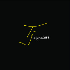 TJ initial handwritten calligraphy, for monogram and logo