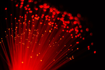 Fototapeta na wymiar red optical fiber