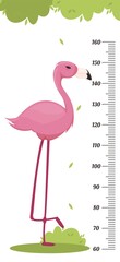 Kids height chart. Child height meter for kindergarten.