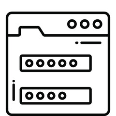 login password, Protection and security vector icons set cyber computer network business data technology