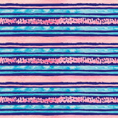 seamless watercolor striped pattern with horizontal blue and pink strips on a dark background