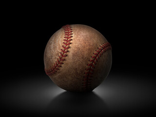 baseball on black background. Team sport