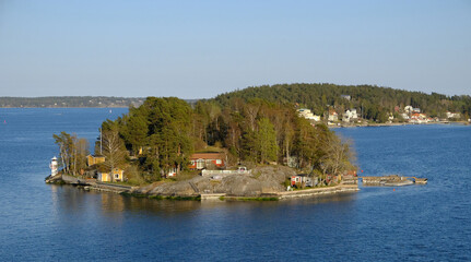 Fototapeta premium Islands and coastline in the Stockholm archipeligo, Stockholm, Sweden