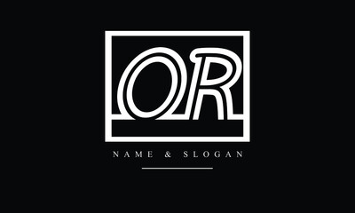 Fototapeta na wymiar OR, RO, O, R abstract letters logo monogram