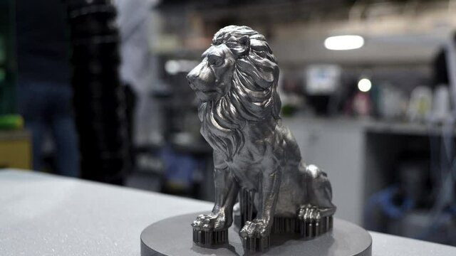 3D model printed on metal 3d printer. Technology selective laser melting, sintering laser metal. New prototyping additive progressive technology. Concept , industrial revolution 4.0. DMLS, SLM, SLS