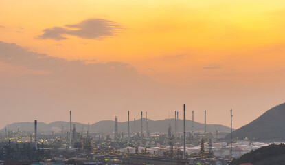 View of the refinery and industry