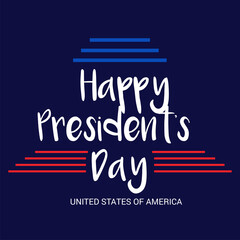 Vector illustration of a background for Happy Presidents Day.