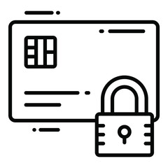 Obraz premium Credit Card, Protection and security vector icons set cyber computer network business data technology