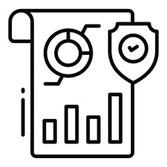 Analysis, Protection and security vector icons set cyber computer network business data technology