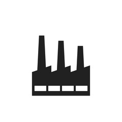 industry icon. production, manufacturing and factory symbol. isolated vector image