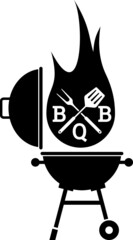 Vector illustration of the grill barbecue logo