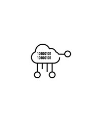 cloud data icon,vector best line icon.