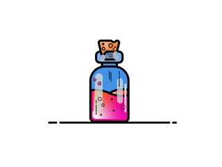 The bottle of potion