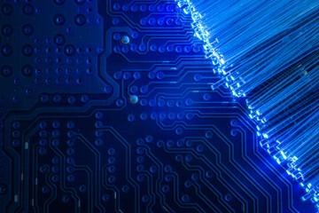 printed circuit and optical fiber
