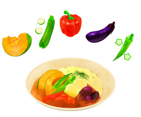 夏野菜カレーライス