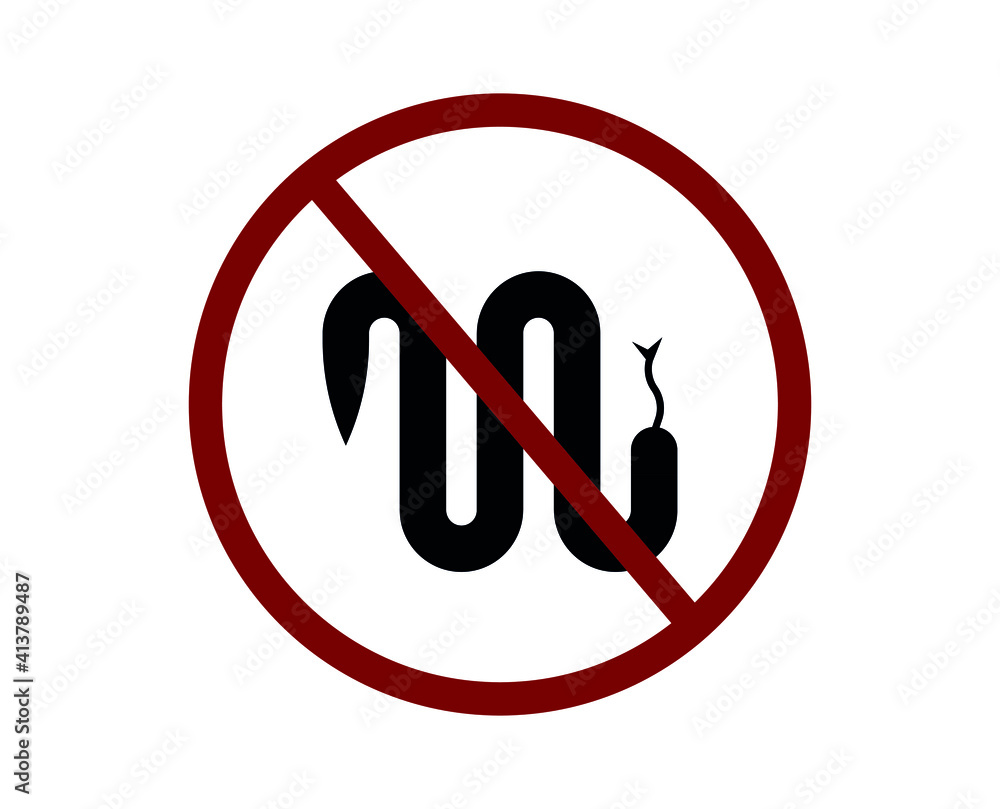 Poster no snake vector icon. editable stroke. linear symbol for use on web design and mobile apps, logo. sy