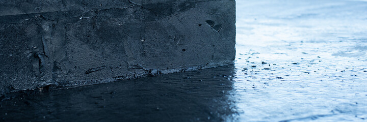 covered with a layer of waterproofing mastic