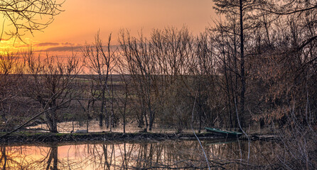 Sunrise on river