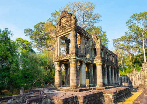 Prasat Preah Khan temple ruins, Siem Reap, Cambodia
