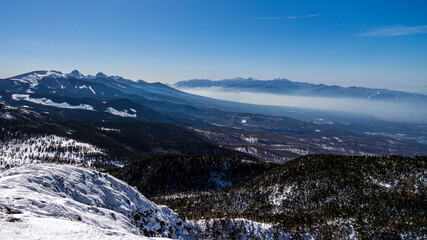 冬　南八ヶ岳と南アルプス