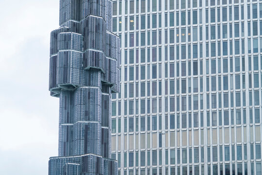 Sergel Fountain at Sergels Torg with office buildings in background